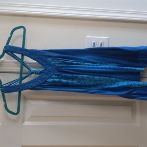 Blue Flowy Decorative Tank